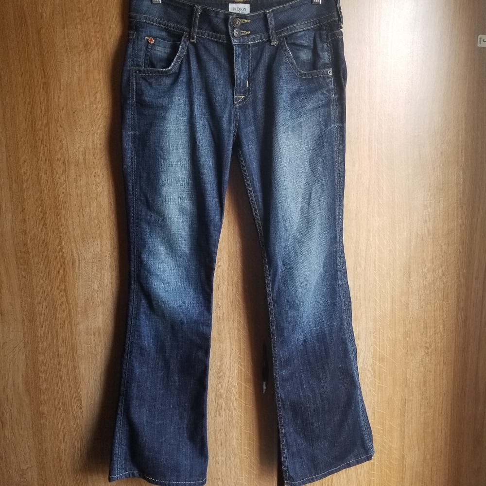 Hudson Dark Wash Elm Mid Rise Boot Cut Jeans Sz 29
